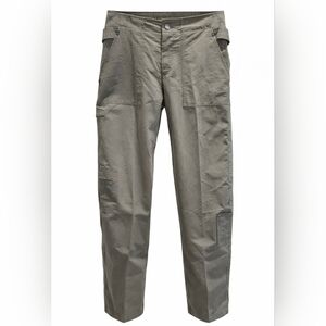 HUSSEIN CHALAYAN Olive Green Cargo Tech Pants Made Italy Cotton Linen Sz 48